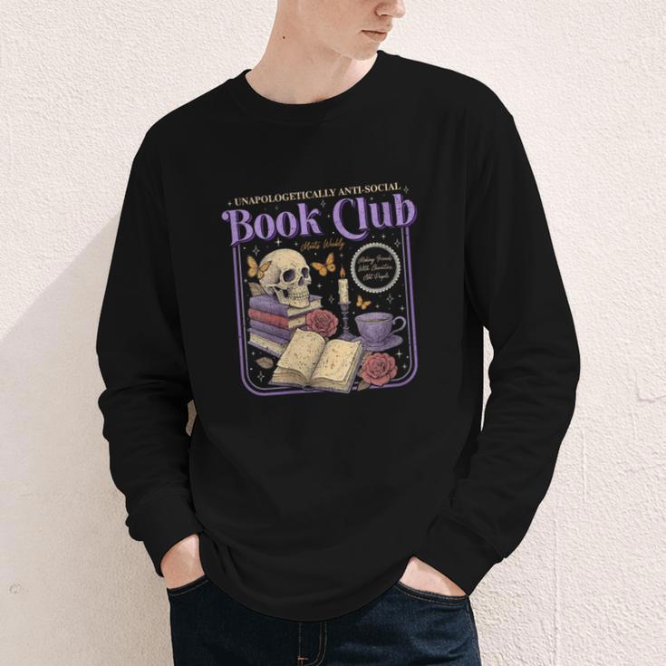 Introverted Romance Unapologetically Anti-Social Book Club Youth Long Sleeve Tee