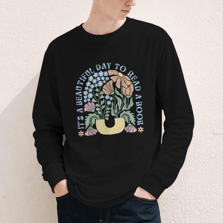 It's A Beautiful Day To Read A Book Librarian Book Lover Youth Long Sleeve Tee