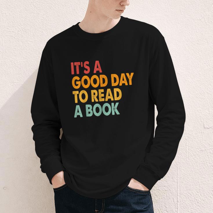 It's A Good Day To Read A Book Retro Vintage Teacher Youth Long Sleeve Tee It's A Good Day To Read A Book Retro Vintage Teacher Youth Long Sleeve Tee
