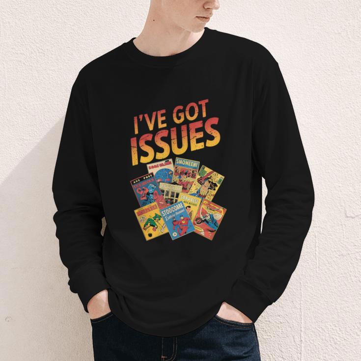 I'Ve Got Issues Comic Book Collecting Youth Long Sleeve Tee