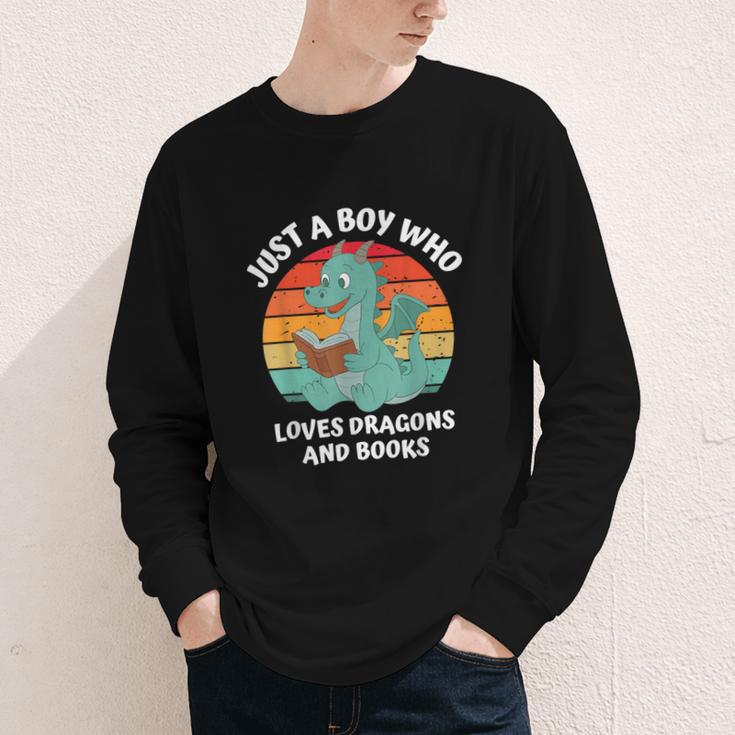 Just A Boy Who Loves Dragons And Books Kids Toddler Baby 5T Youth Long Sleeve Tee Just A Boy Who Loves Dragons And Books Kids Toddler Baby 5T Youth Long Sleeve Tee