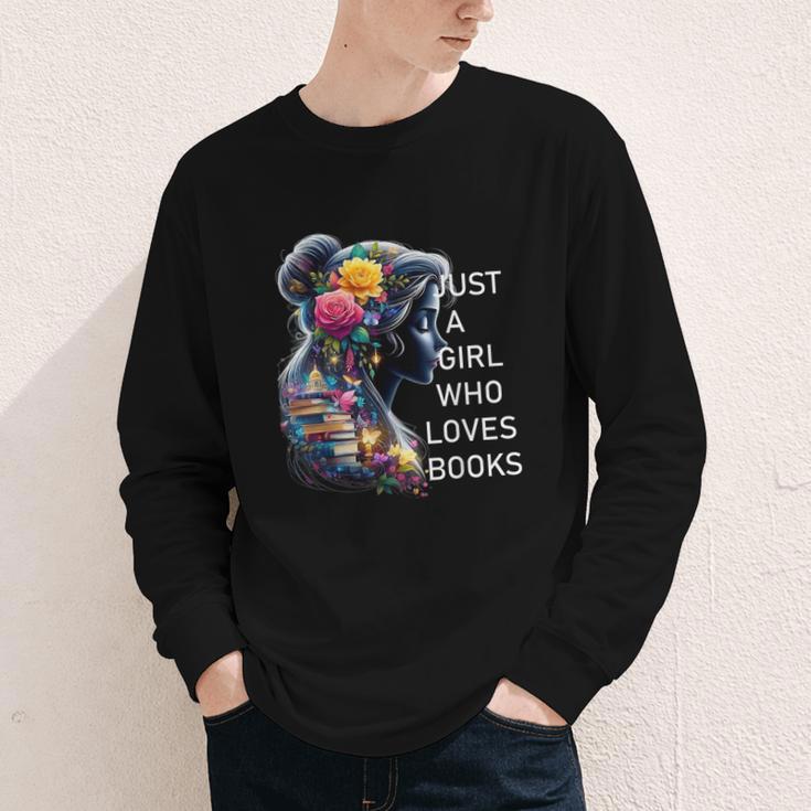 Just a Girl Who Loves Books Youth Long Sleeve Tee Just a Girl Who Loves Books Youth Long Sleeve Tee