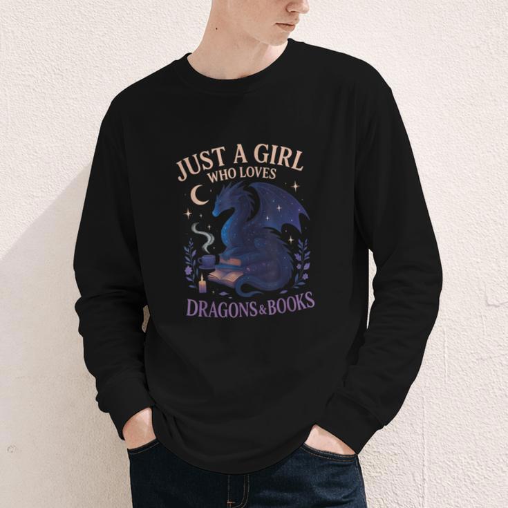 Just a Girl Who Loves Dragons And Books Fantasy Youth Long Sleeve Tee Just a Girl Who Loves Dragons And Books Fantasy Youth Long Sleeve Tee