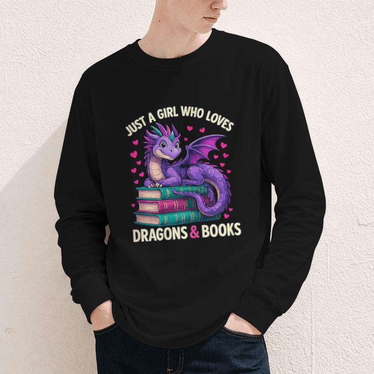 Just a Girl Who Loves Dragons And Books Reading Youth Long Sleeve Tee