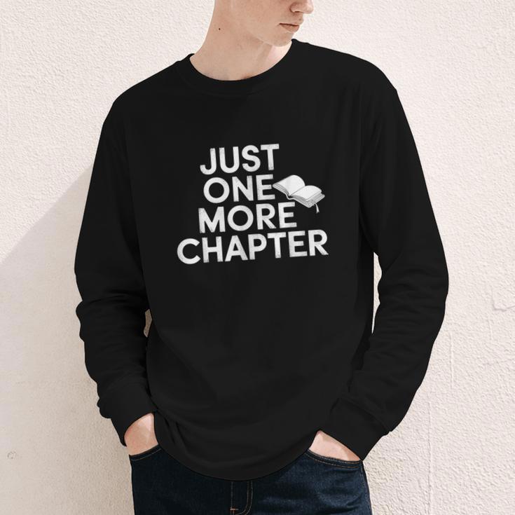 Just One More Chapter Book Lover Quote Youth Long Sleeve Tee