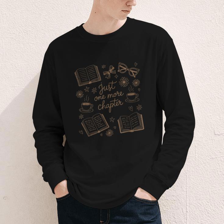 Just One More Chapter Book Lover Reading Men Women Matching Youth Long Sleeve Tee