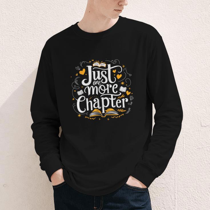 Just One More Chapter Bookish Book Reading Lover Heart Youth Long Sleeve Tee