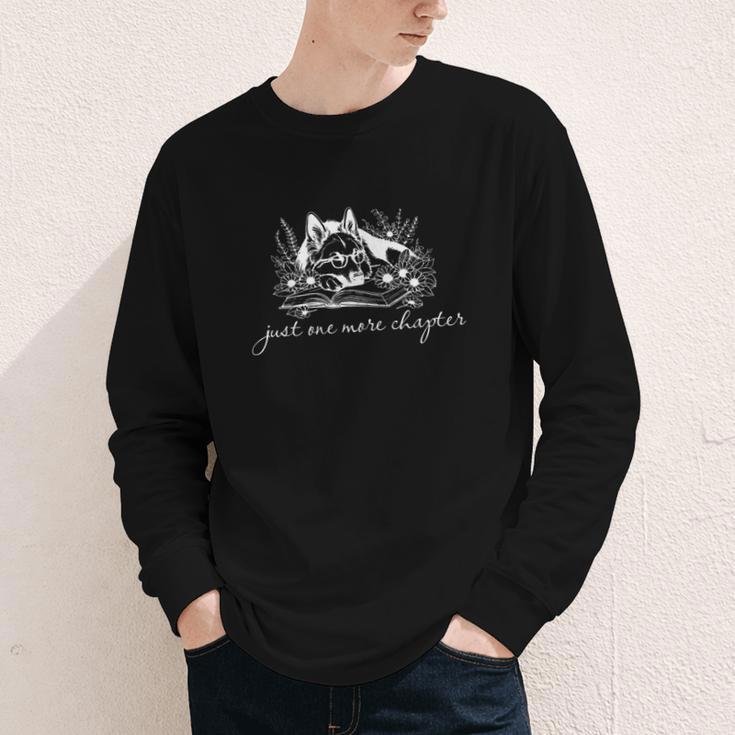 Just One More Chapter Dog German Shepherd Book Lover Youth Long Sleeve Tee