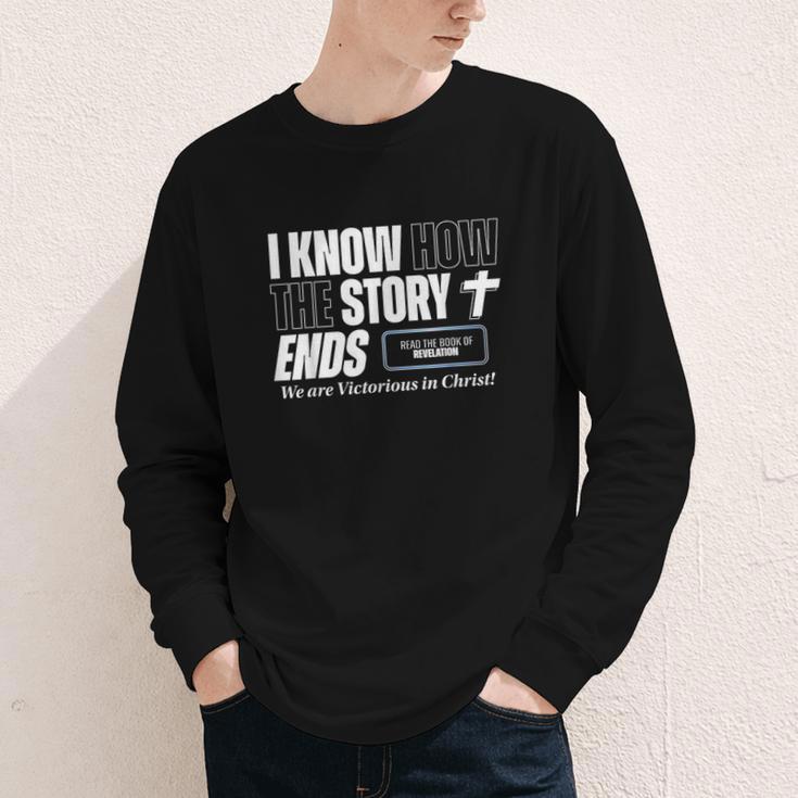I Know How The Story Ends Book Of Revelation Jesus Is King Youth Long Sleeve Tee
