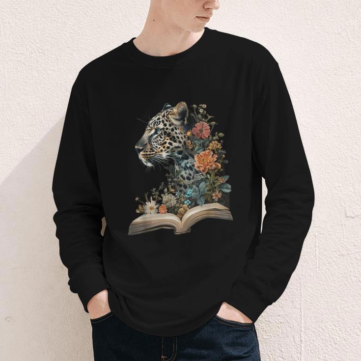 Leopard Book Flower Youth Long Sleeve Tee