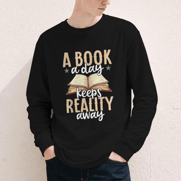 Librarian A Book A Day For Book Lover Reading Library Youth Long Sleeve Tee