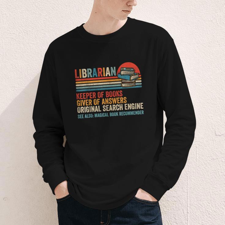 Librarian Definition Book Lover Library Workers Day Youth Long Sleeve Tee