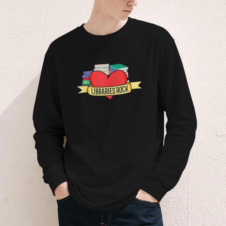 Librarian Library Assistant Libraries Rock Book Lover Youth Long Sleeve Tee