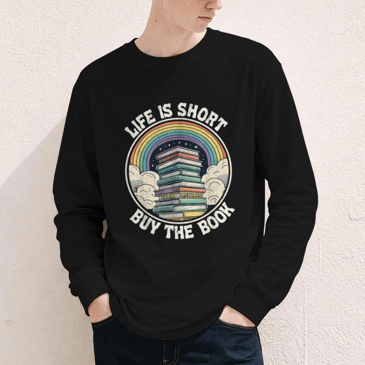 Life Is Short Buy The Book Reading Book Youth Long Sleeve Tee