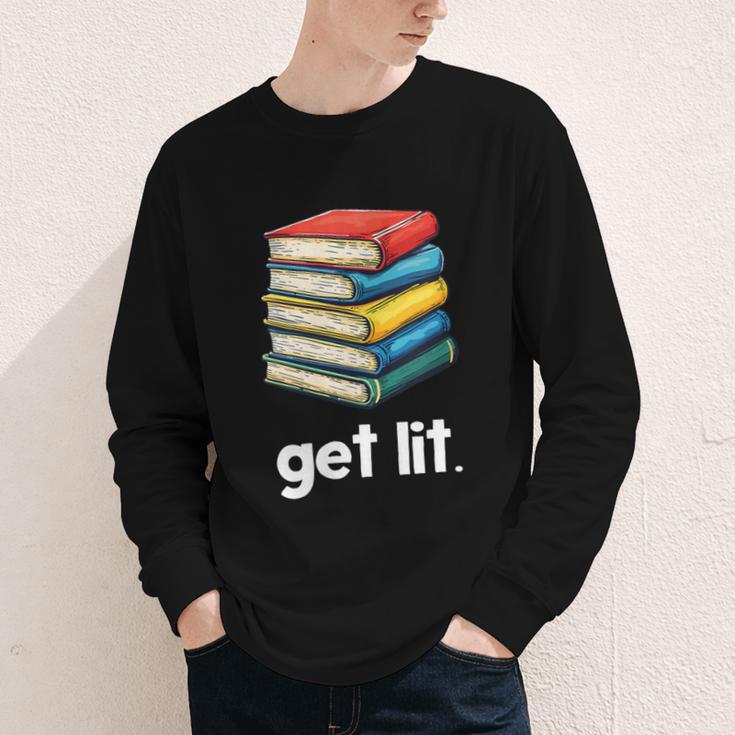 Get Lit With Books Youth Long Sleeve Tee Get Lit With Books Youth Long Sleeve Tee