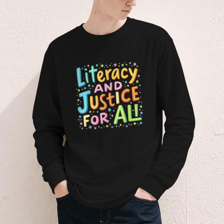 Literacy And Justice For All Protect Banned Books Library Youth Long Sleeve Tee