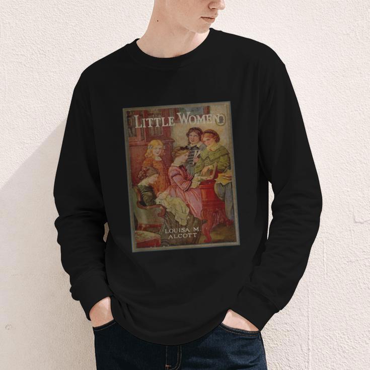 Louisa May Alcott Coming Of Age Novel Little Women Book Cover Small Youth Long Sleeve Tee