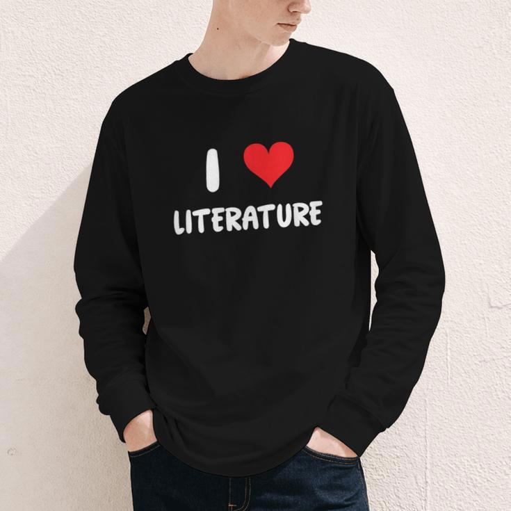 I Love Literature Heart Books Writing Reading Read Write Youth Long Sleeve Tee