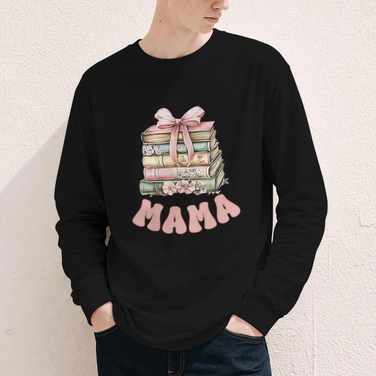 Mama Book First Chapter Birthday Family Matching Party Youth Long Sleeve Tee