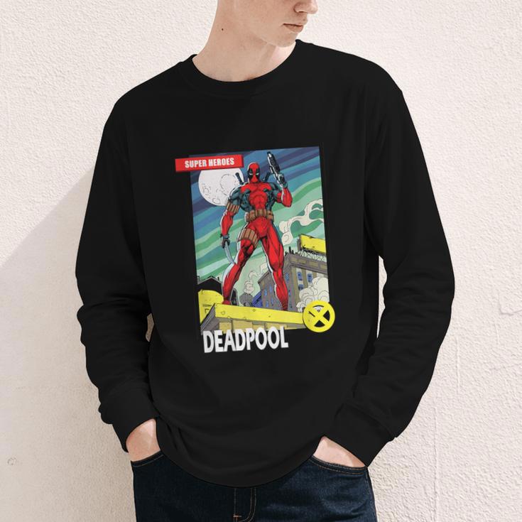 Marvel Comics Deadpool Vintage Book Art Youth Long Sleeve Tee