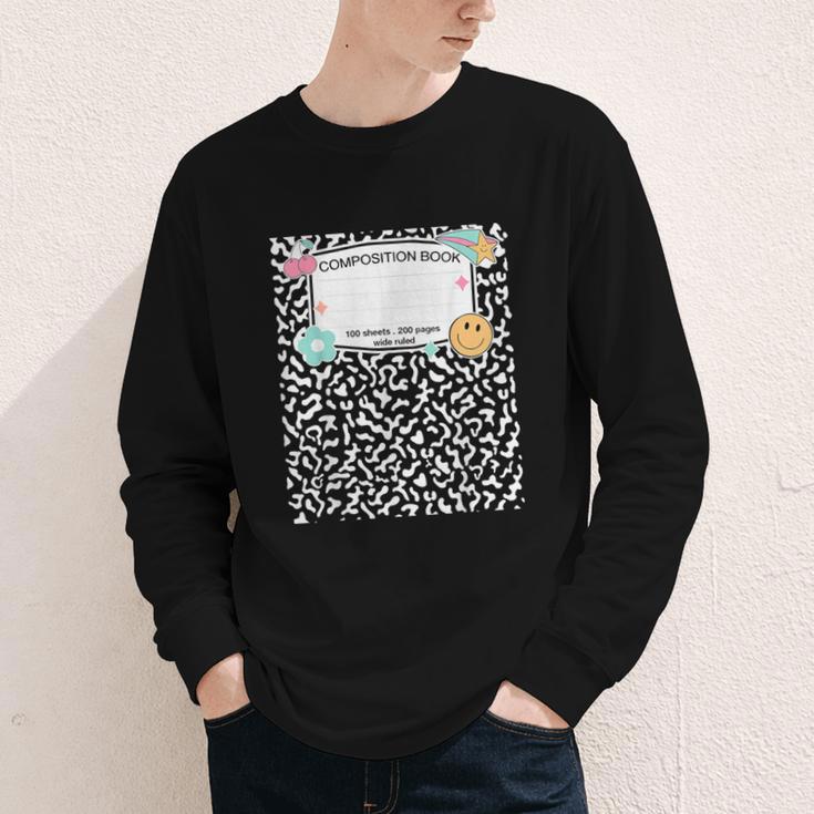 Matching Group Halloween Teacher Composition Book Notebook Youth Long Sleeve Tee