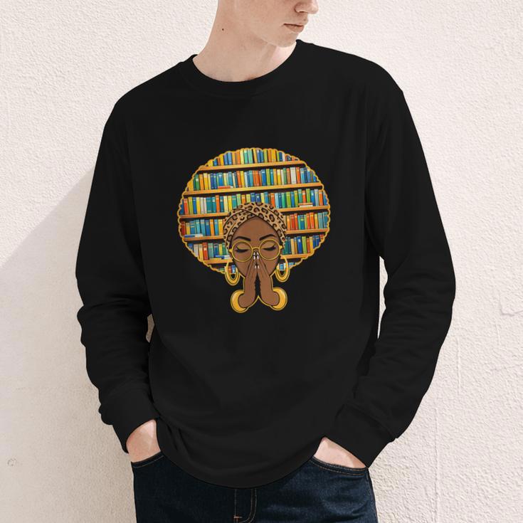 Melanin Afro Women Girl Book Librarian History African Youth Long Sleeve Tee Melanin Afro Women Girl Book Librarian History African Youth Long Sleeve Tee
