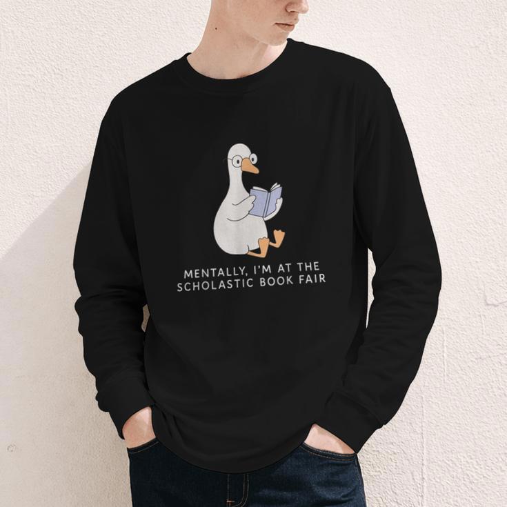 Mentally At The Scholastic Book Fair Retro Vintage Trendy Youth Long Sleeve Tee
