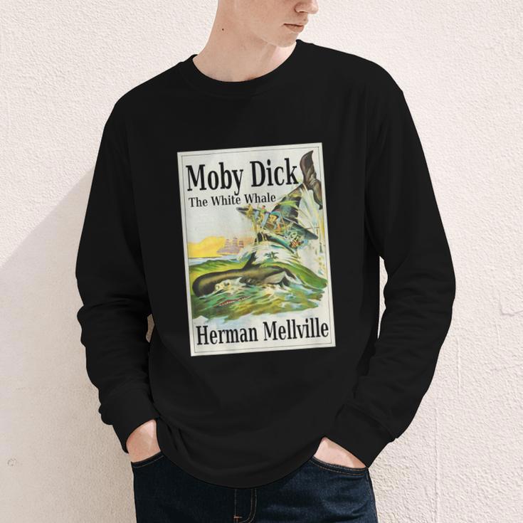 Moby Dick Book Cover Illustration Youth Long Sleeve Tee