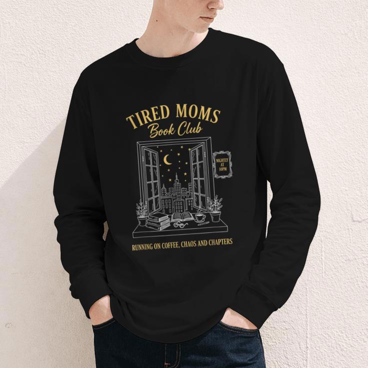 Mom Book Club Tired Moms Book Club Running On Coffee Cha0 Youth Long Sleeve Tee Mom Book Club Tired Moms Book Club Running On Coffee Cha0 Youth Long Sleeve Tee