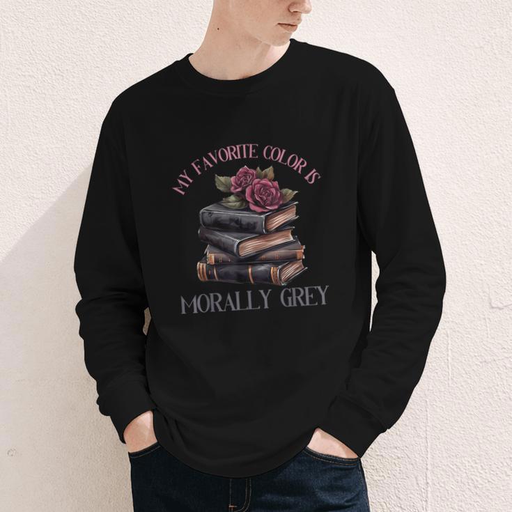 Morally Grey Books Women Morally Grey Is My Favorite Color Youth Long Sleeve Tee