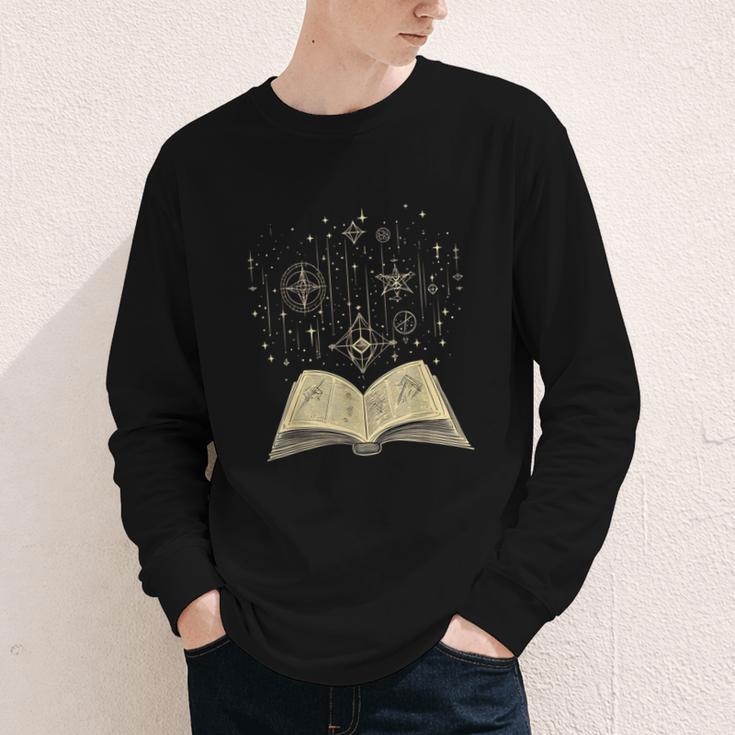 Mystic Astral Lunar Celestial Witch Spell Book Youth Long Sleeve Tee