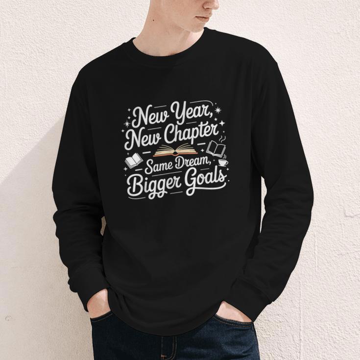 New Year New Chapter Same Dream Bigger Goals 2026 Book Lover Youth Long Sleeve Tee New Year New Chapter Same Dream Bigger Goals 2026 Book Lover Youth Long Sleeve Tee