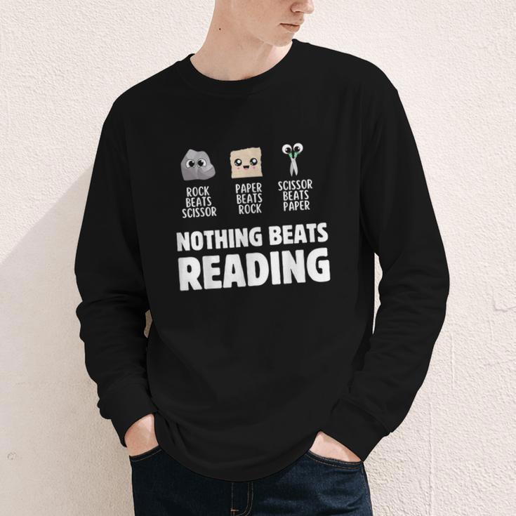 Nothing Beats Reading Librarian Book Bookworm Youth Long Sleeve Tee