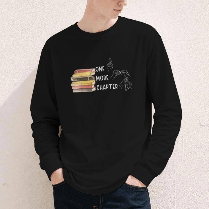 One More Chapter Sign Language Deaf Reading Book Lover Youth Long Sleeve Tee