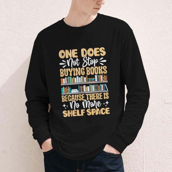 One Does Not Stop Buying Books Because There Is No More Shel Youth Long Sleeve Tee
