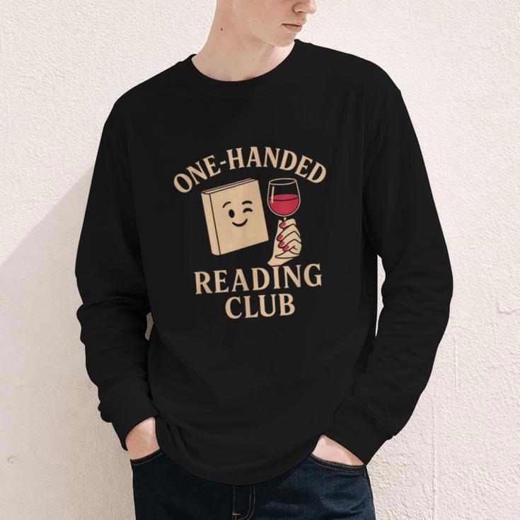 One-Handed Reading Club Smutty Book Lover Youth Long Sleeve Tee