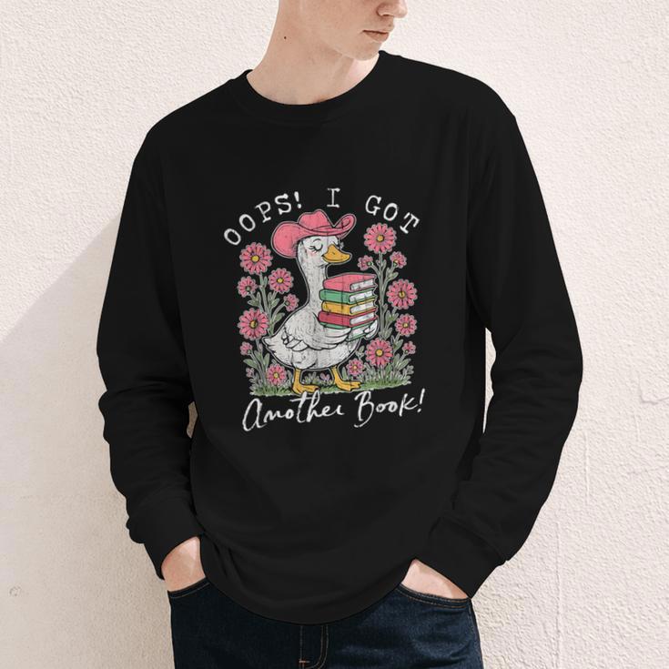 Oops I Got Another Book Goose Reading Humor Youth Long Sleeve Tee