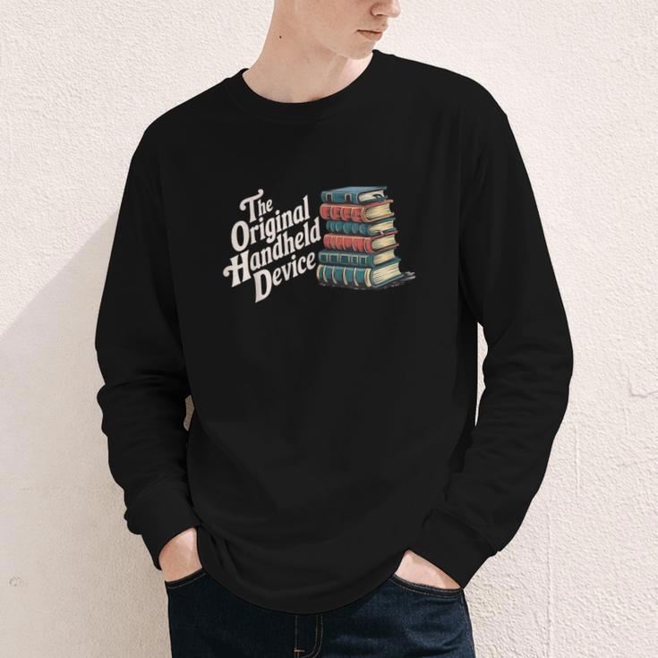 The Original Handheld Device Book Fair Book Lover Youth Long Sleeve Tee The Original Handheld Device Book Fair Book Lover Youth Long Sleeve Tee