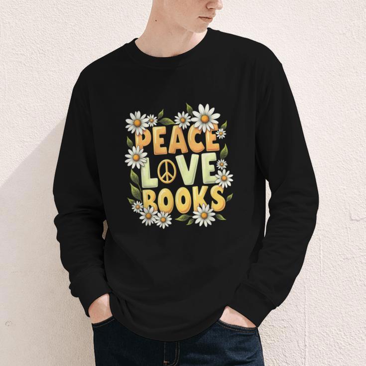 Peace Love Books Librarian Teacher Life Book Library Youth Long Sleeve Tee Peace Love Books Librarian Teacher Life Book Library Youth Long Sleeve Tee