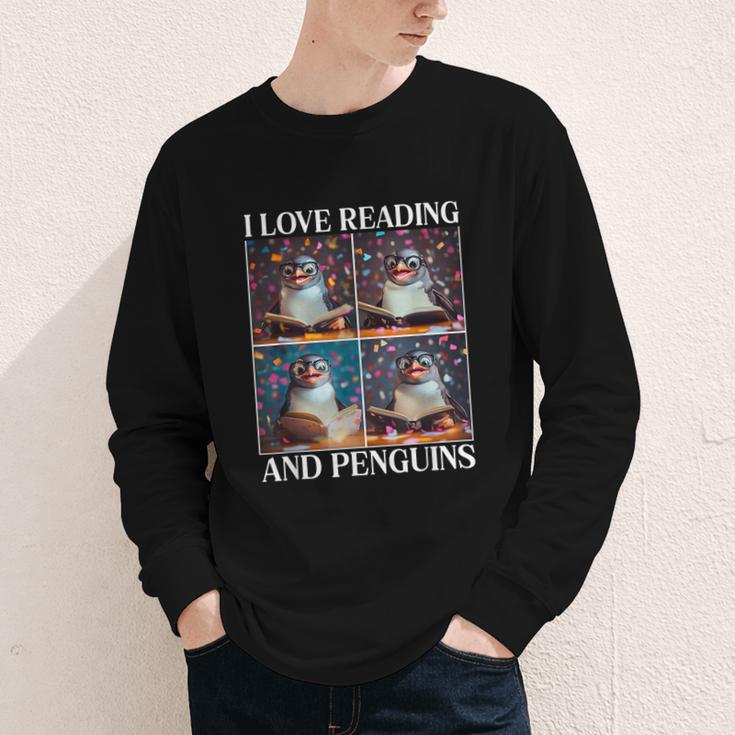 Penguin Love Reading And Penguins Child Book Lover Youth Long Sleeve Tee Penguin Love Reading And Penguins Child Book Lover Youth Long Sleeve Tee