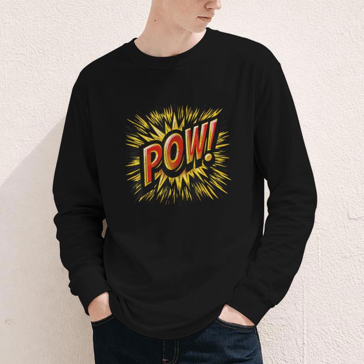 POW Comic Book Retro Artwork – Cartoon Collector Youth Long Sleeve Tee
