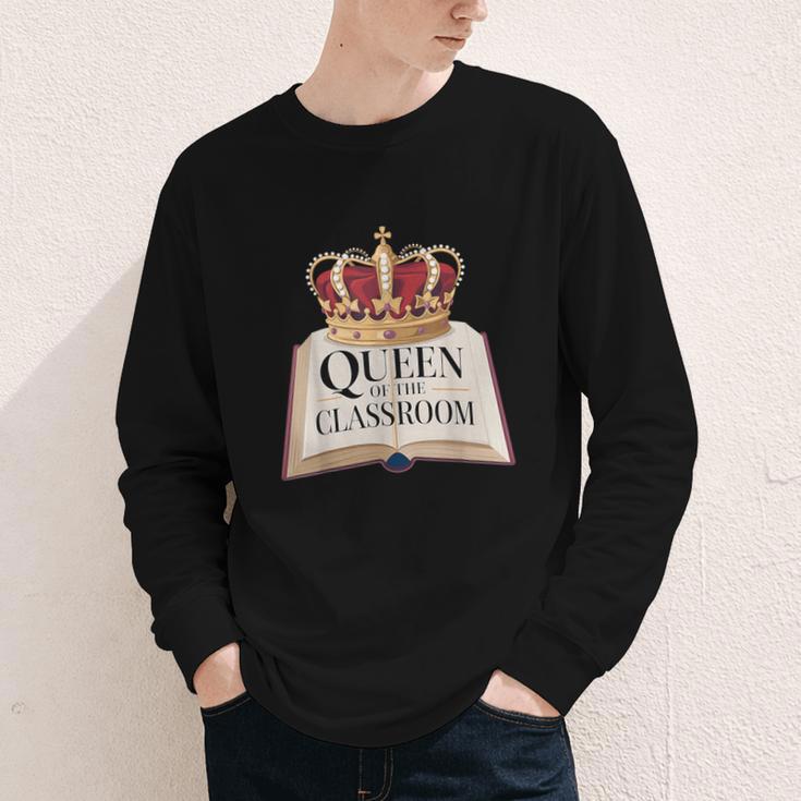 Queen Of The Classroom Appreciation Royal Crown Book Youth Long Sleeve Tee Queen Of The Classroom Appreciation Royal Crown Book Youth Long Sleeve Tee
