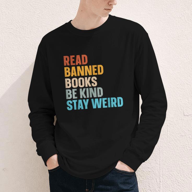 Read Banned Books Be Kind Stay Weird Youth Long Sleeve Tee