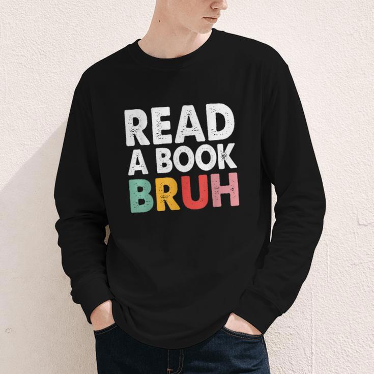 Read A Book Bruh Teacher Youth Long Sleeve Tee