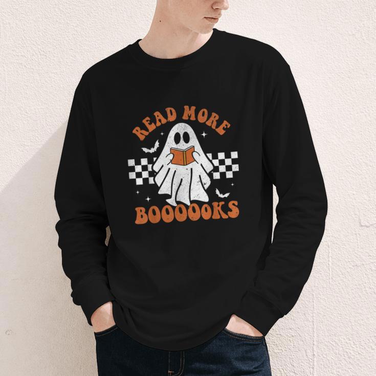 Read More Books Cute Ghost Reading Book Teacher Halloween Youth Long Sleeve Tee Read More Books Cute Ghost Reading Book Teacher Halloween Youth Long Sleeve Tee