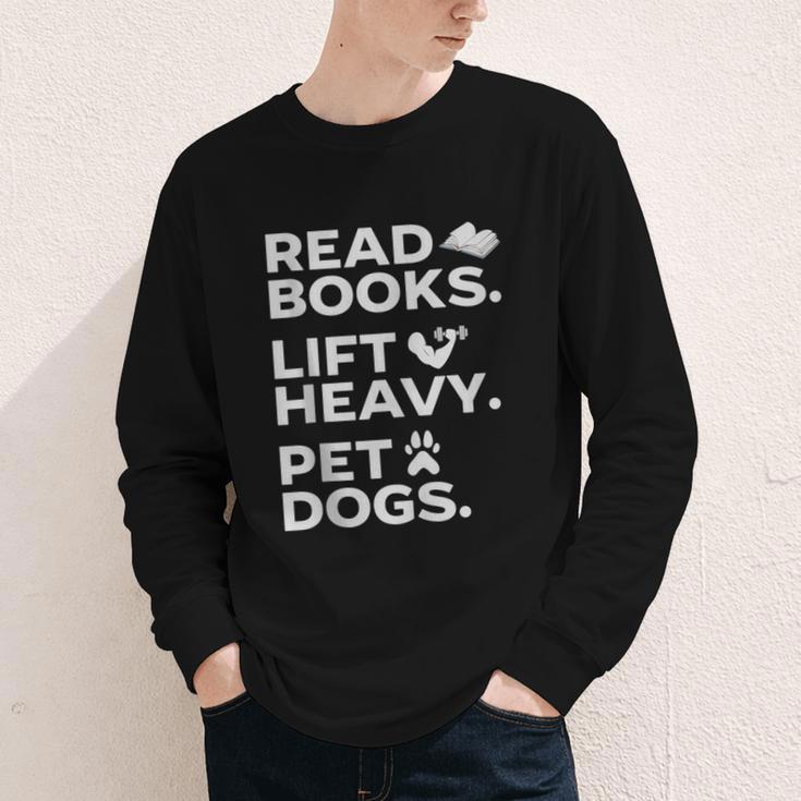 Read Books Lift Heavy Pet Dogs Youth Long Sleeve Tee