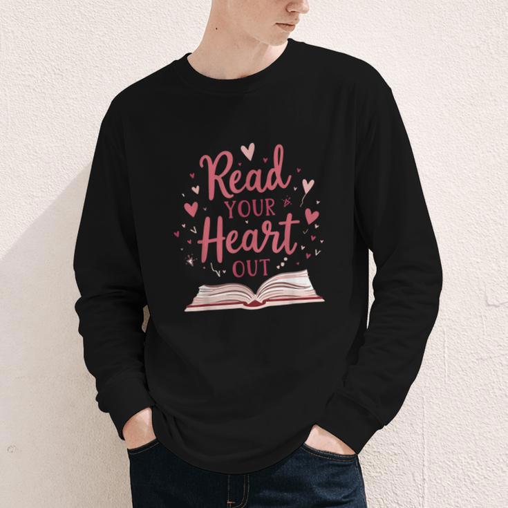 Read Your Heart Out Book Escape Into Stories Youth Long Sleeve Tee