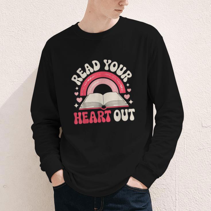Read Your Heart Out Book Lover Fun Reading Time Youth Long Sleeve Tee