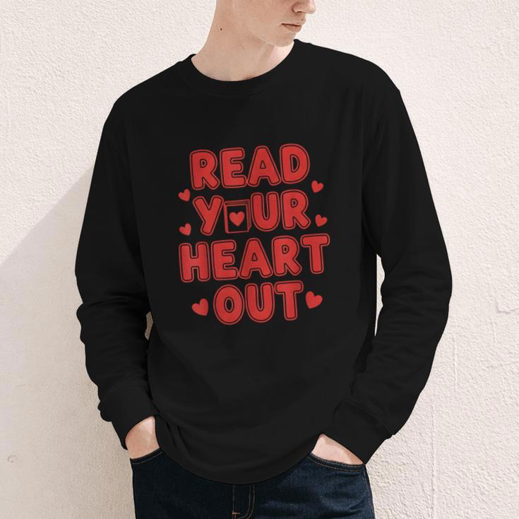 Read Your Heart Out Book Lover Reading Teachers Kids Youth Long Sleeve Tee Read Your Heart Out Book Lover Reading Teachers Kids Youth Long Sleeve Tee
