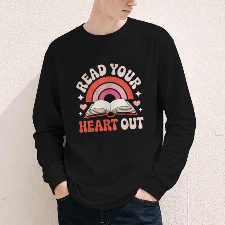 Read Your Heart Out Book Lovers Emotional Fall Vibes Youth Long Sleeve Tee